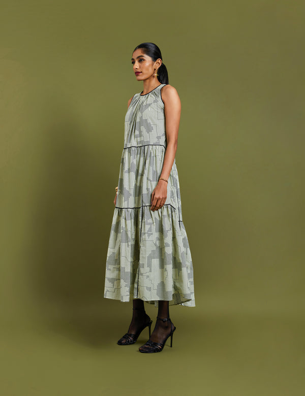 KENITH DRESS - BROKEN LINES