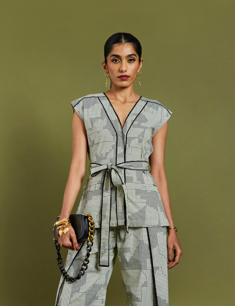 SIKO TOP - BROKEN LINES