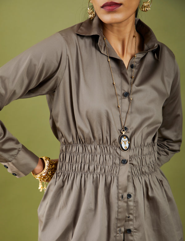 CAMI SHIRT - ASH GREY