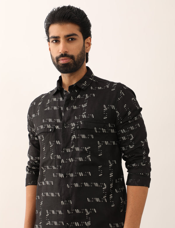 GAURAV TRACE SHIRT - BLACK