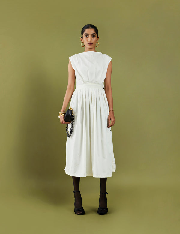 GOLD DRESS - OFF WHITE