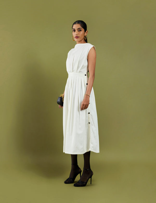 GOLD DRESS - OFF WHITE