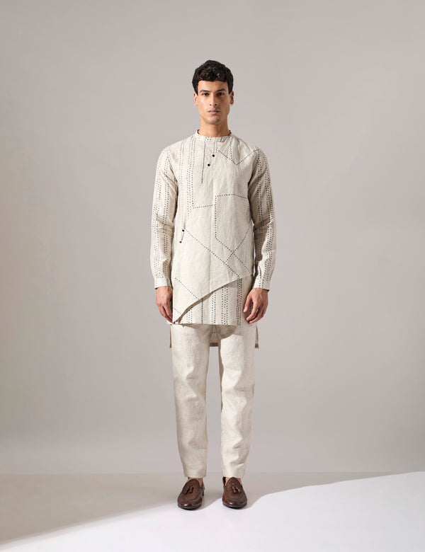 Caivs Riplee Kurta set - Ivory