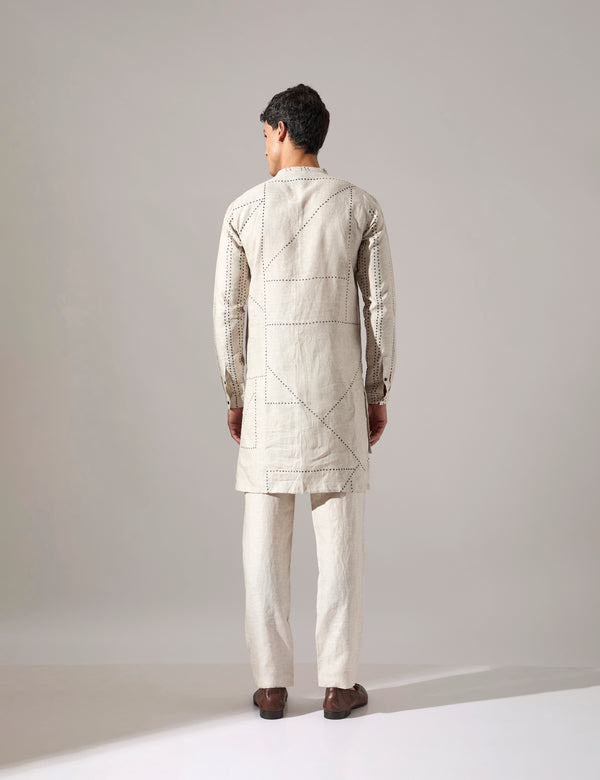 Caivs Riplee Kurta set - Ivory