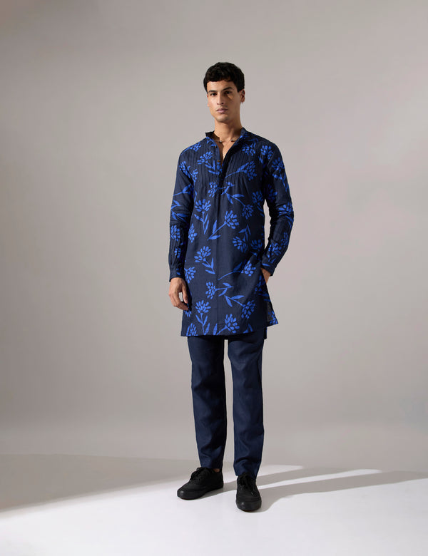 Abel Paradise Kurta Set - Navy