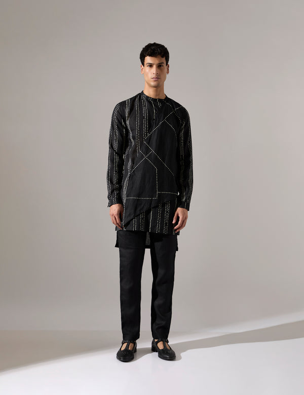 Caivs Riplee Kurta Set - Black