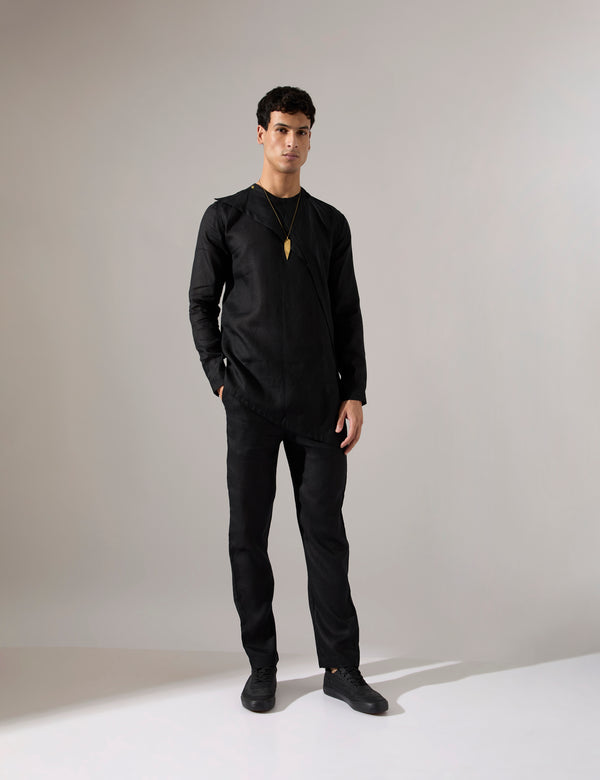 Leo Kurta Set - Black