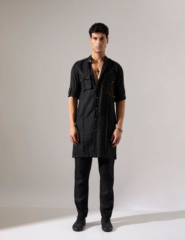 Aaron Kurta Set - Black