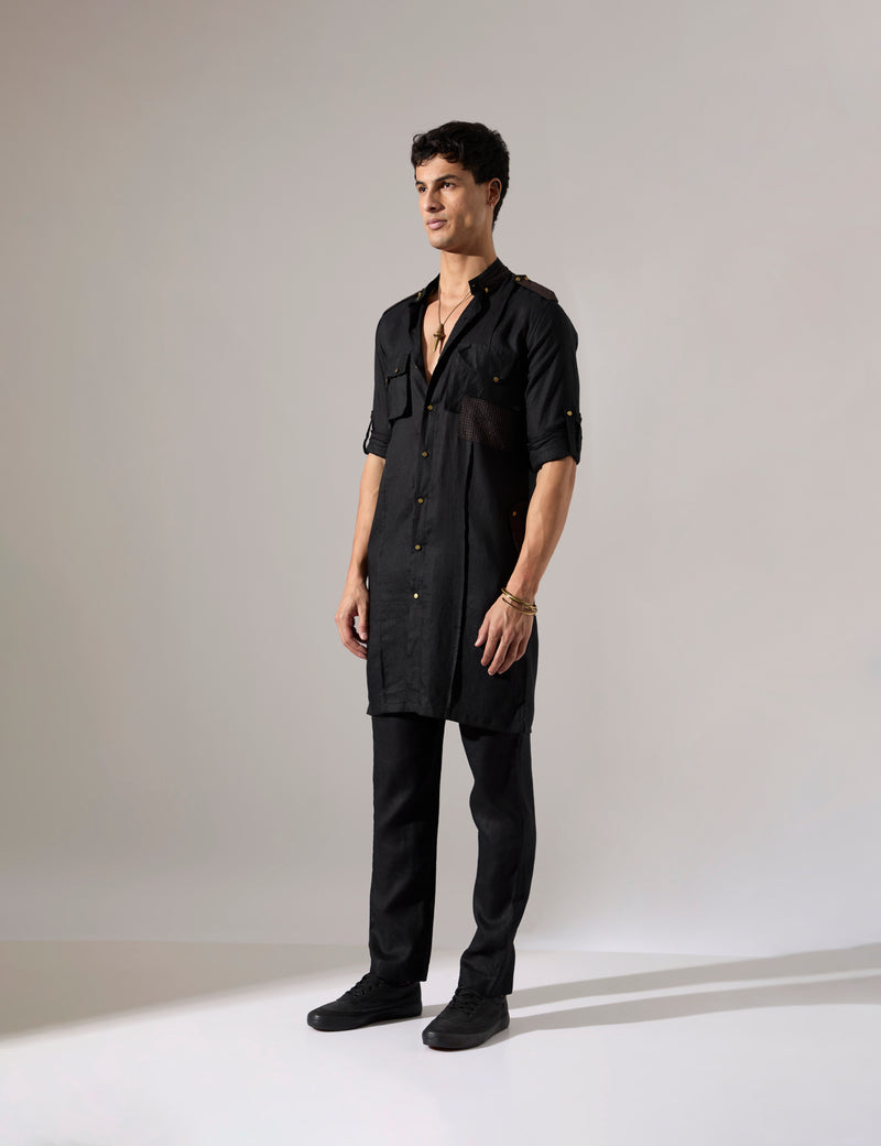 Aaron Kurta Set - Black