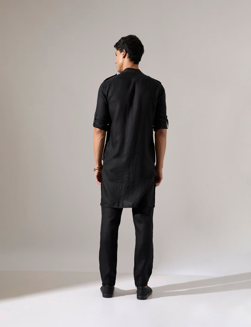 Aaron Kurta Set - Black