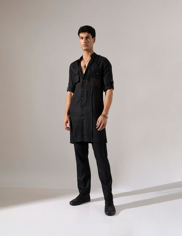 Aaron Kurta Set - Black