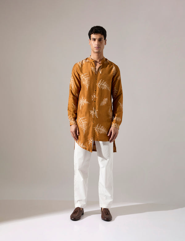 Sebastian Fern Kurta Set - Mustard
