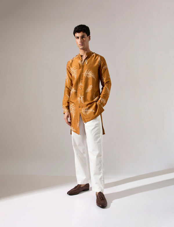 Sebastian Fern Kurta Set - Mustard