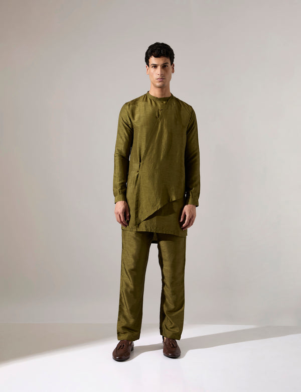 Caivs Kurta Set - Olive