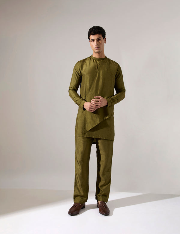 Caivs Kurta Set - Olive