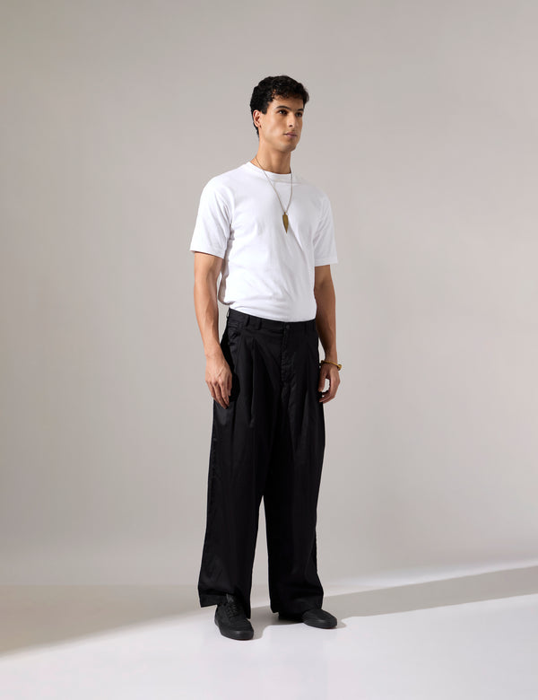 Jep Pleated Baggy Pant - Black