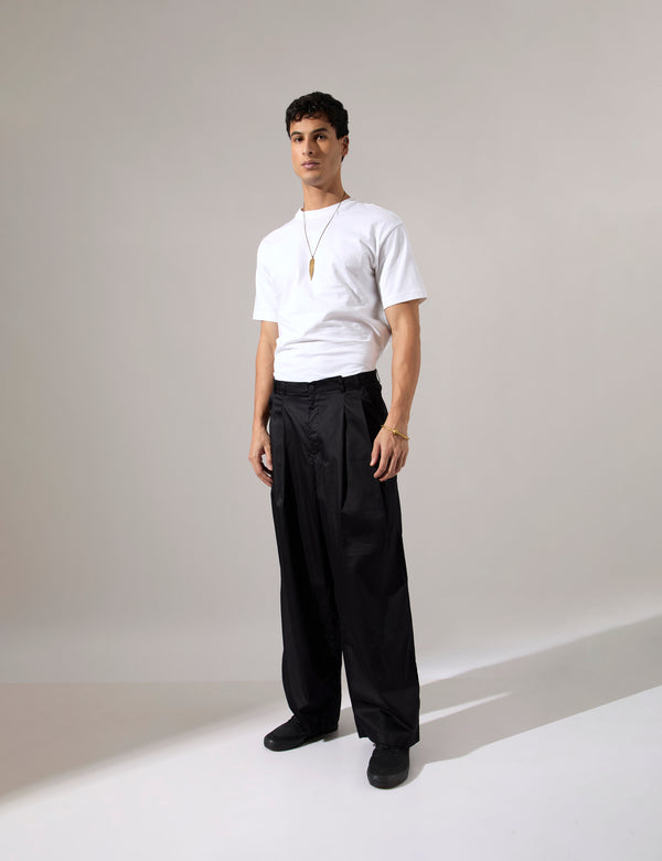 Jep Pleated Baggy Pant - Black