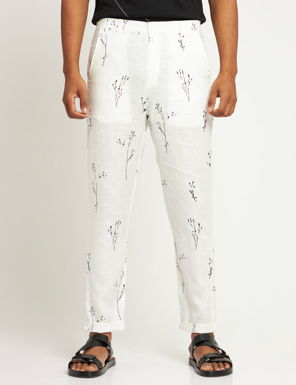 TOCO - TROUSER - BOTANY - WHITE