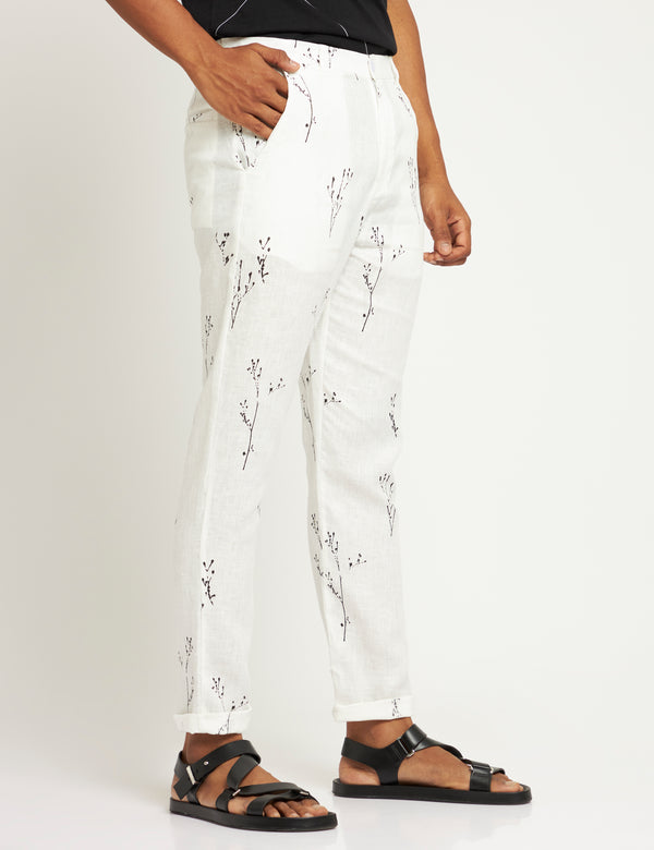 TOCO - TROUSER - BOTANY - WHITE