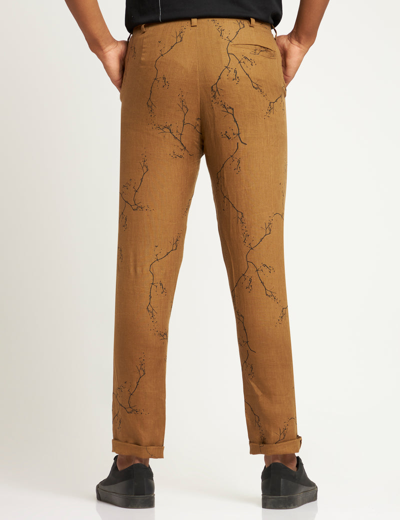 TOCO - TROUSER - TWIGS - GOLDEN BROWN