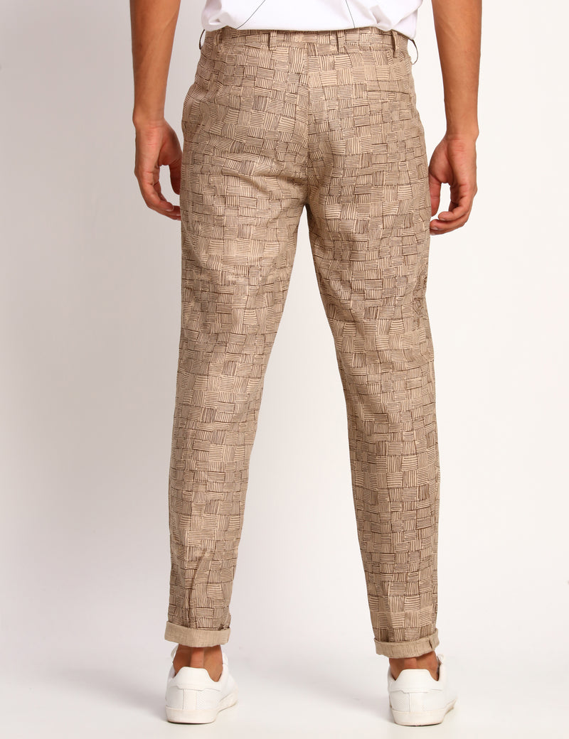 TOCO DOODLED TROUSER - BEIGE
