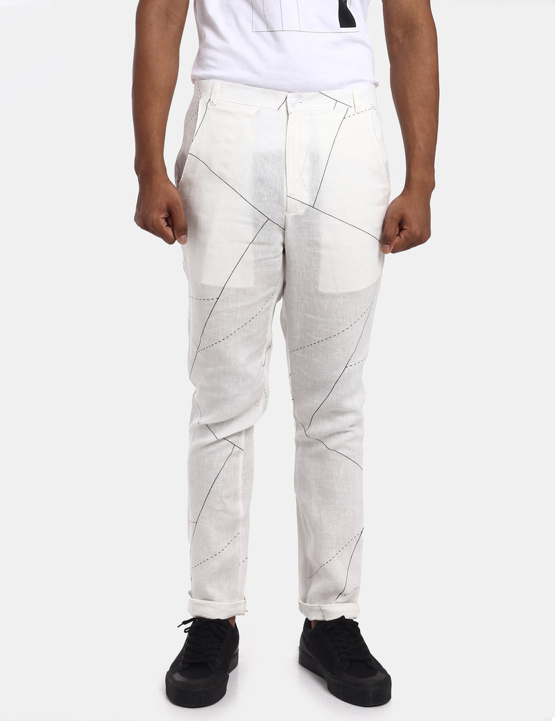 Toco - Trouser - Lines - White